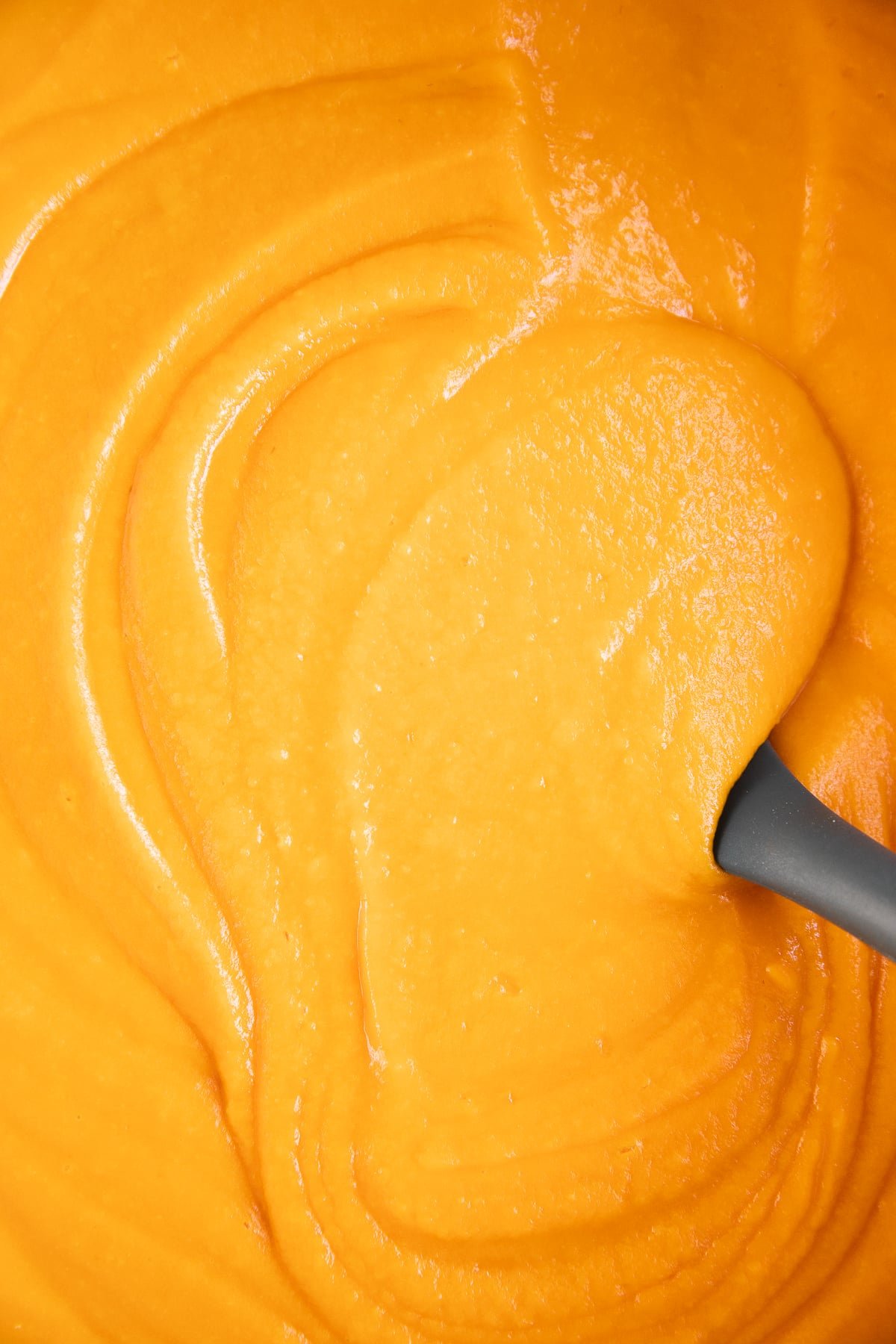 Smooth and creamy pureed ginger carrot soup.