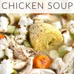 Lemon Chicken Soup Pinterest Pin Image