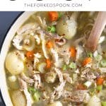 Lemon Chicken Soup Pinterest Pin Image