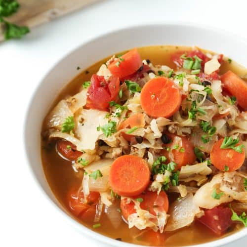 Easy Russian Cabbage Soup with Ground Turkey