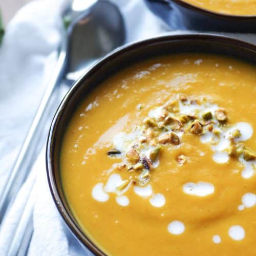 Thai Sweet Potato Soup with Lemongrass + Ginger