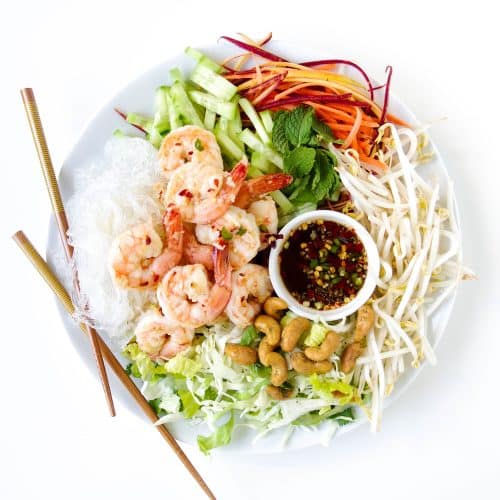 Vietnamese Garlic Prawn Noodle Salad