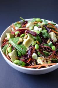 Beet, Avocado + Quinoa Salad with Herb Vinaigrette
