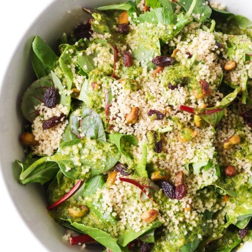 Couscous Salad with Cilantro Orange Dressing