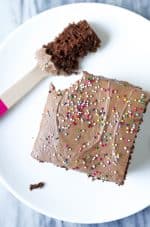 Dark Cocoa Buttermilk Sheet Cake with Cream Cheese Frosting