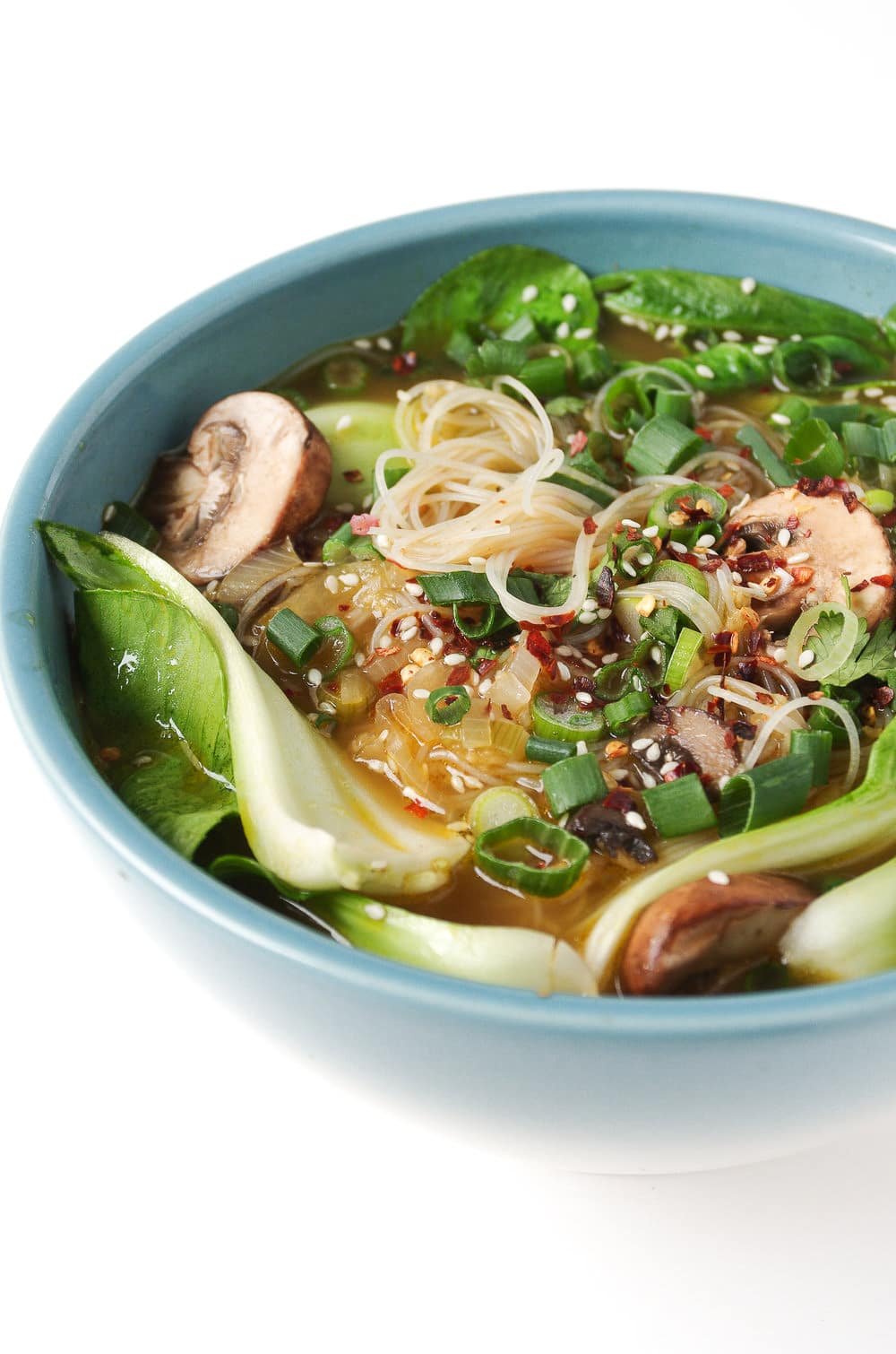 Ginger Garlic Noodle Soup with Bok Choy  The Forked Spoon