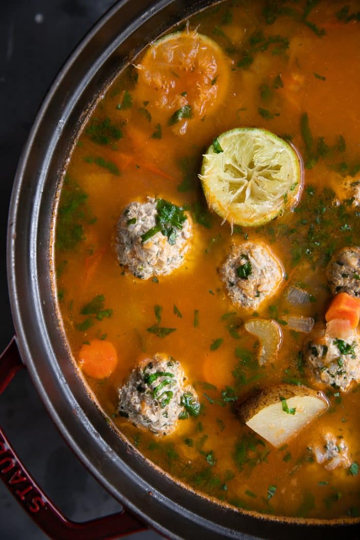 Albondigas Soup (Mexican Meatball Soup) - The Forked Spoon