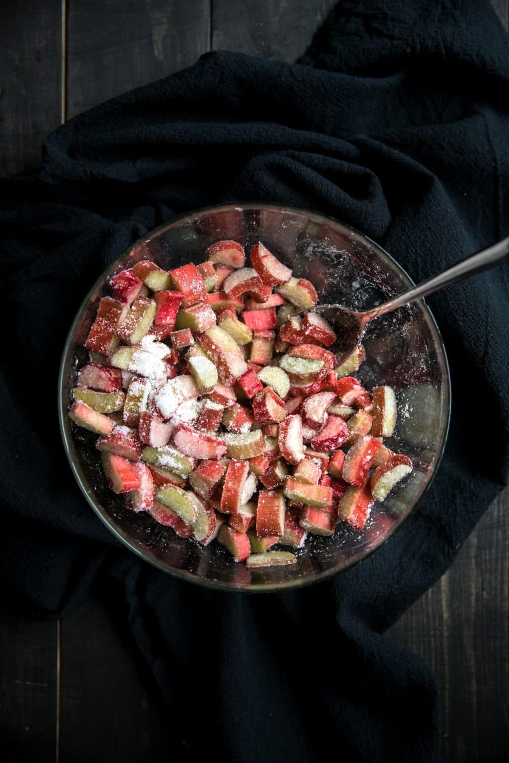 rhubarb in bowl