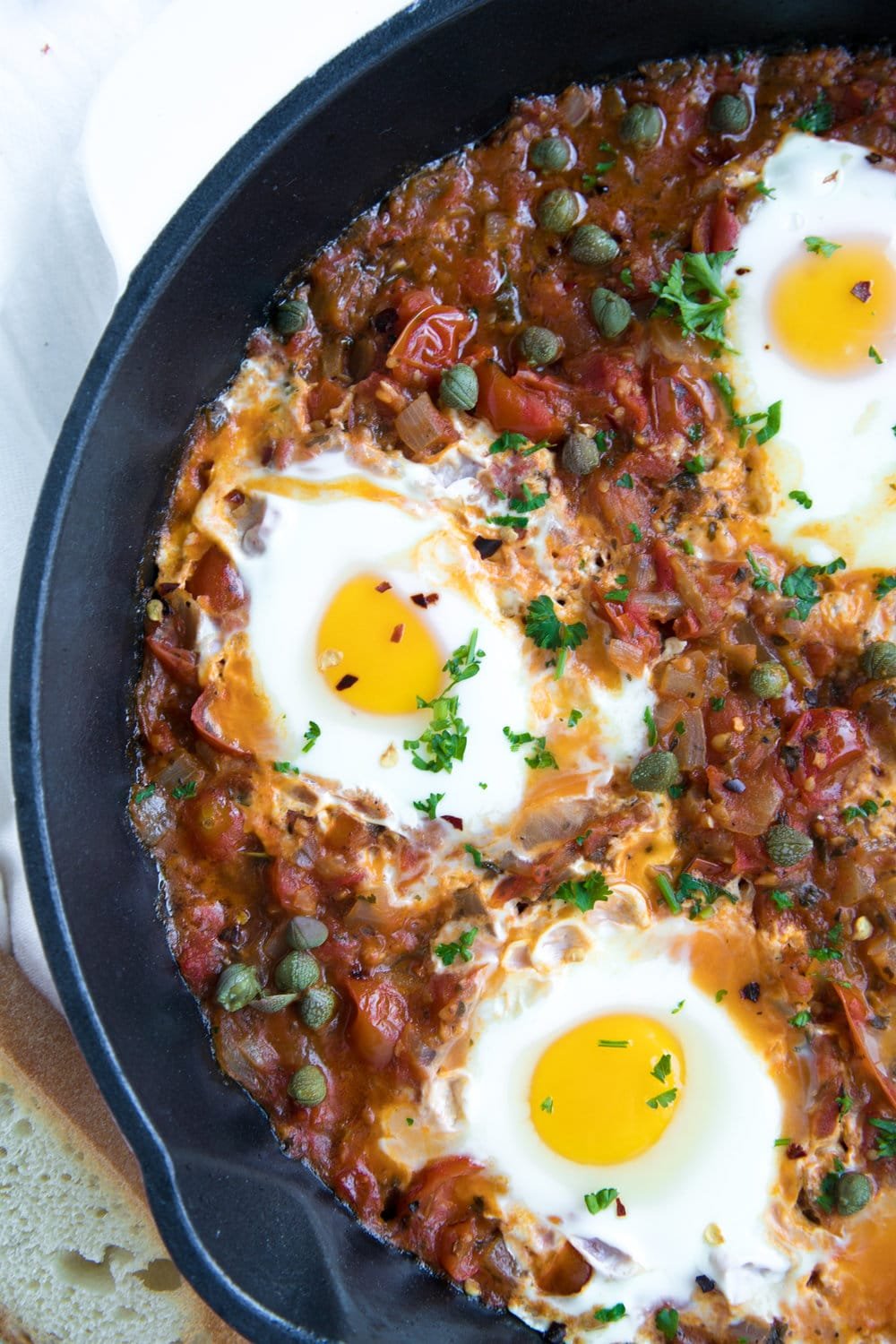 Spicy Poached Eggs in Tomato Sauce  The Forked Spoon