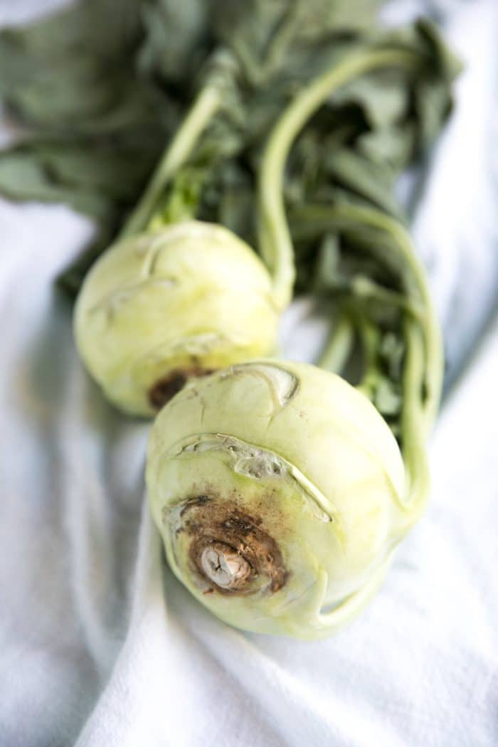 A close up of Kohlrabi