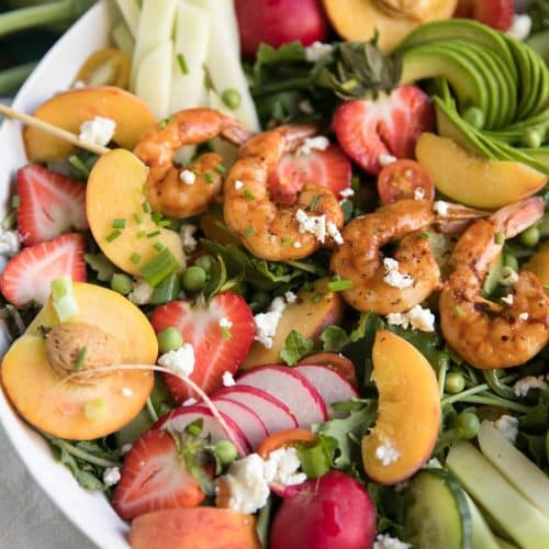 A bowl of fruit and vegetable salad