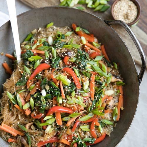 Korean Glass Noodle Veggie Stir Fry