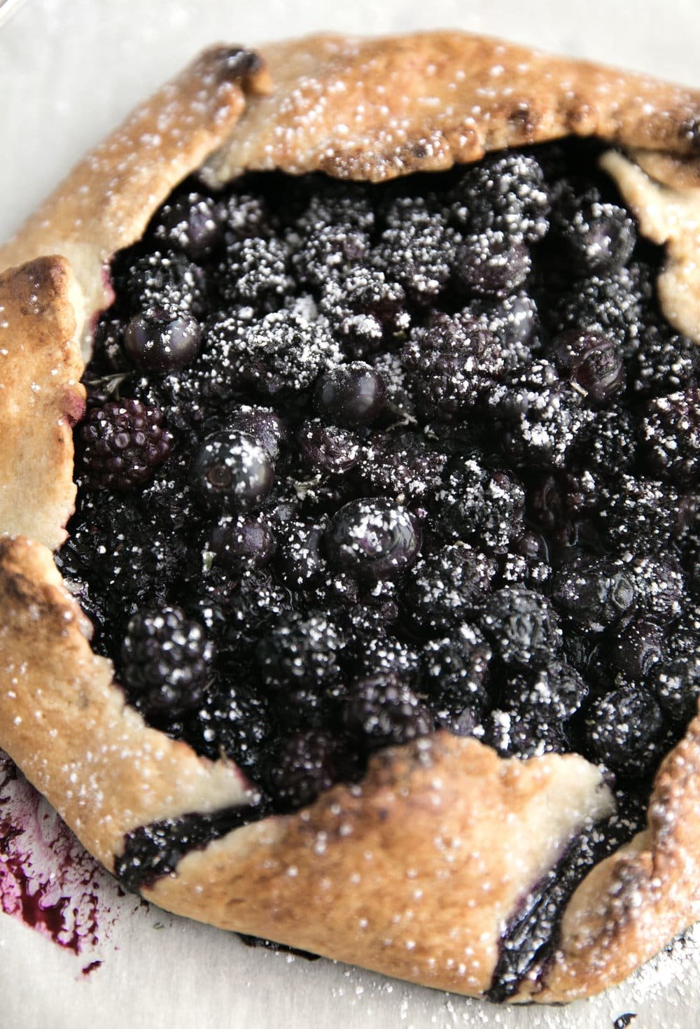 Blackberry and Blueberry Galette Recipe - The Forked Spoon