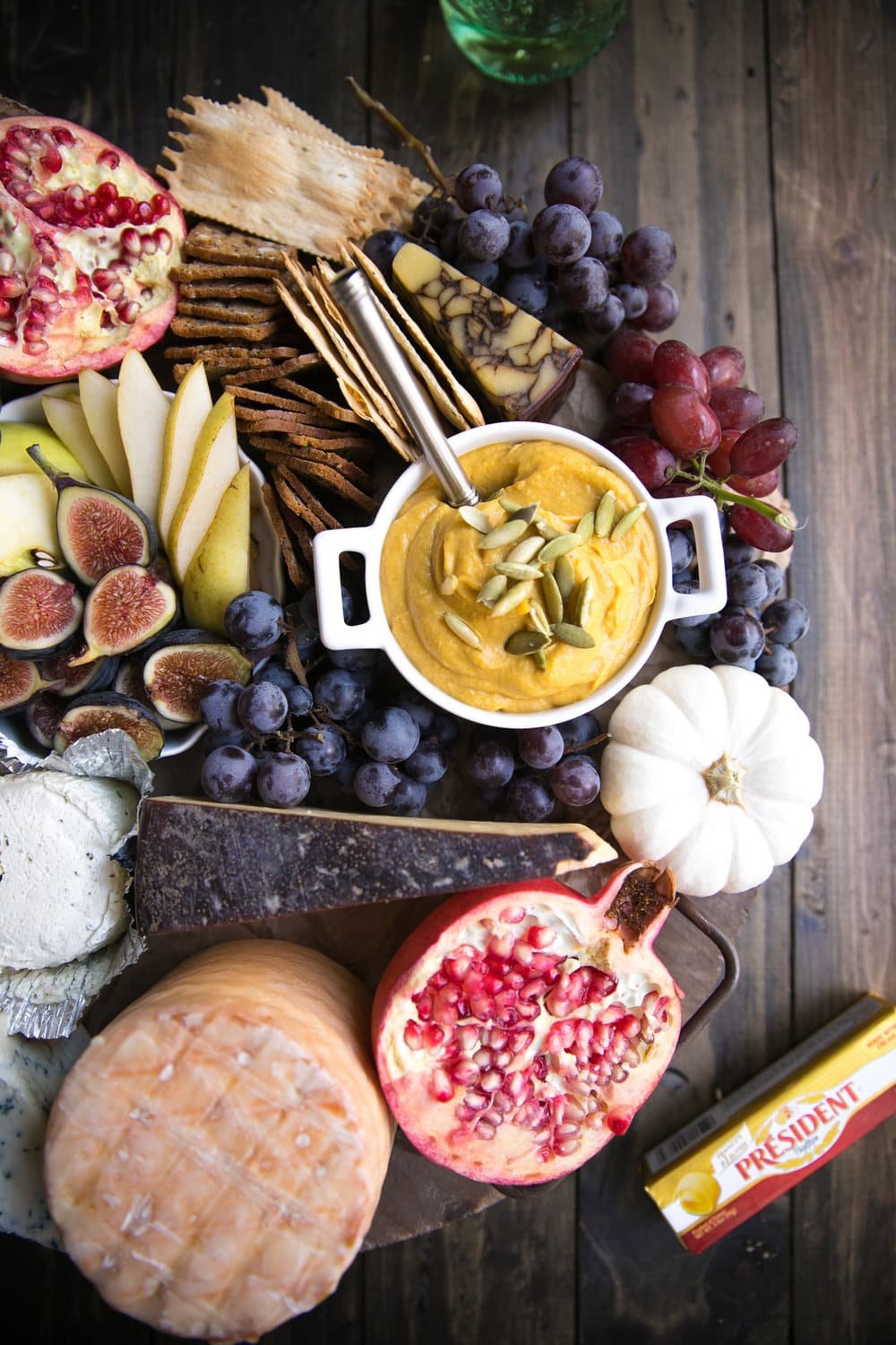 overhead photo of Autumn Cheese Board