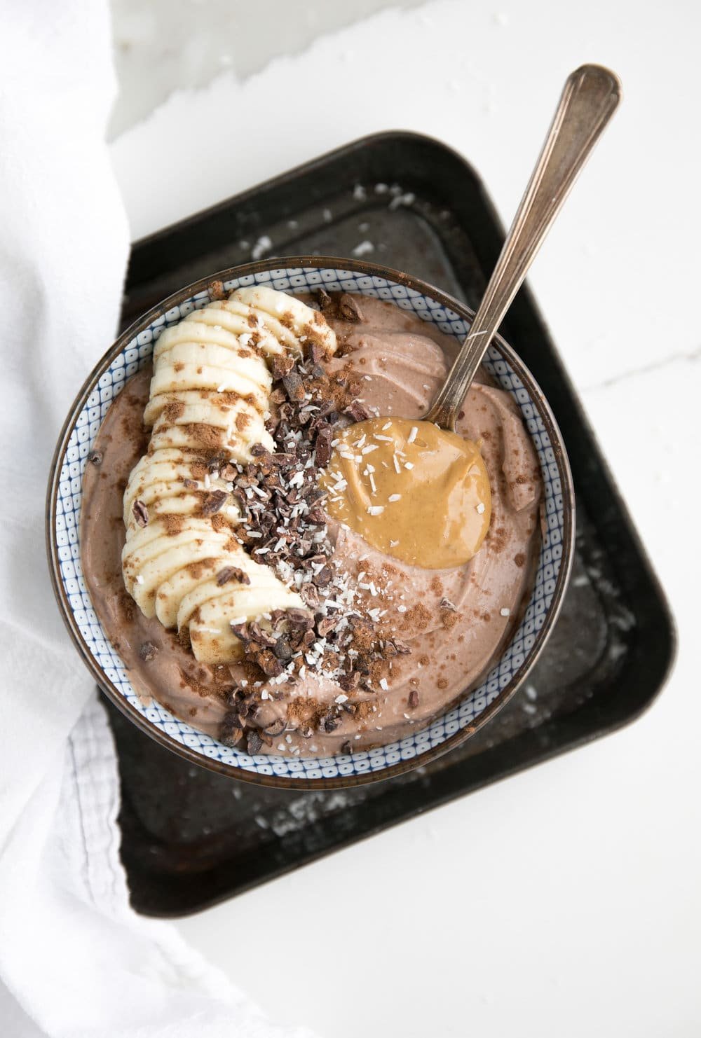 Cocoa Banana Yogurt with Coconut - The Forked Spoon