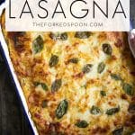 Roasted Butternut Squash Lasagna Pinterest Pin Collage Image
