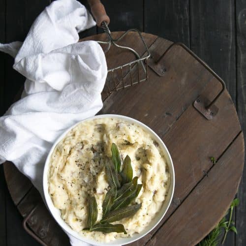 Four Cheese Mashed Potatoes with Fried Sage
