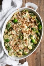 Brussels Sprouts and Potato Gratin