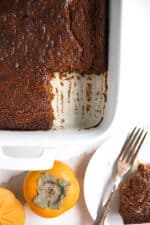 Persimmon and Pumpkin Pudding Cake