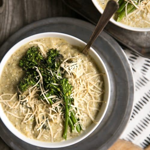 A bowl Broccoli Gouda Soup