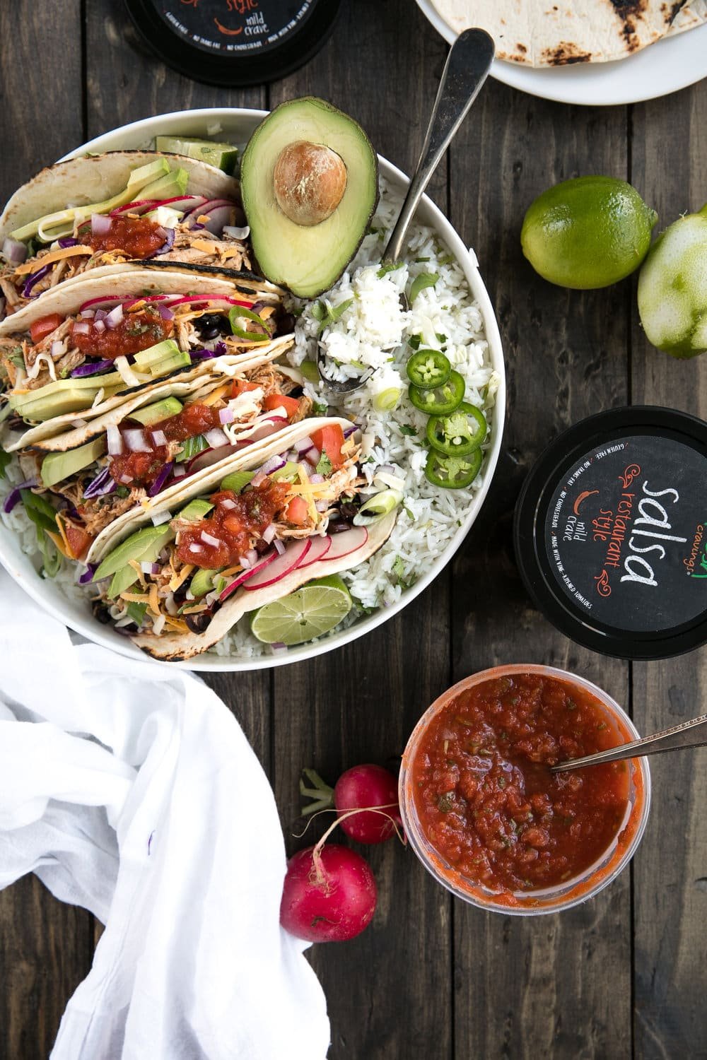 Instant Pot Shredded Salsa Chicken Tacos (+ Video) - The Forked Spoon