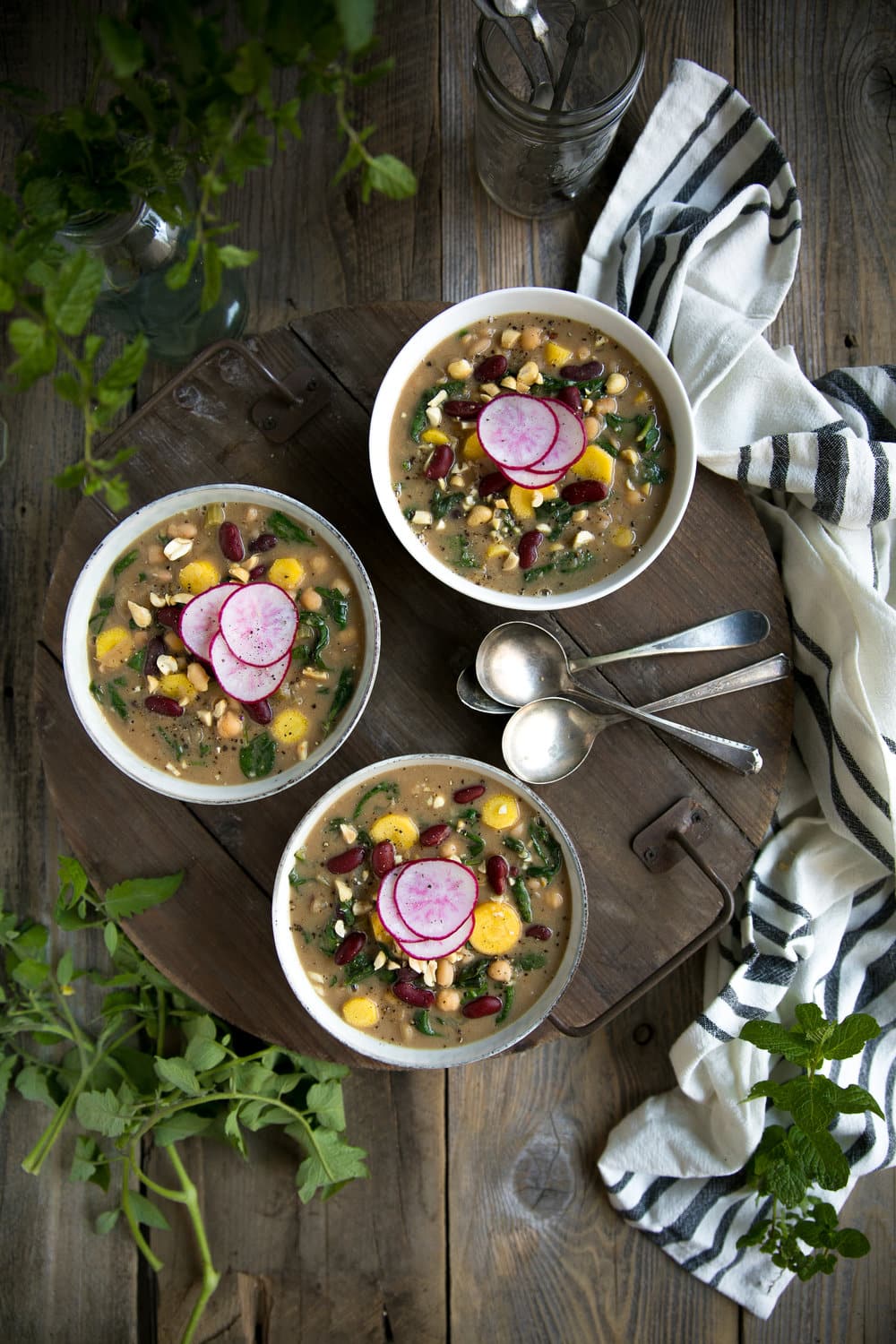 3 Bean Miso Chili with Spinach