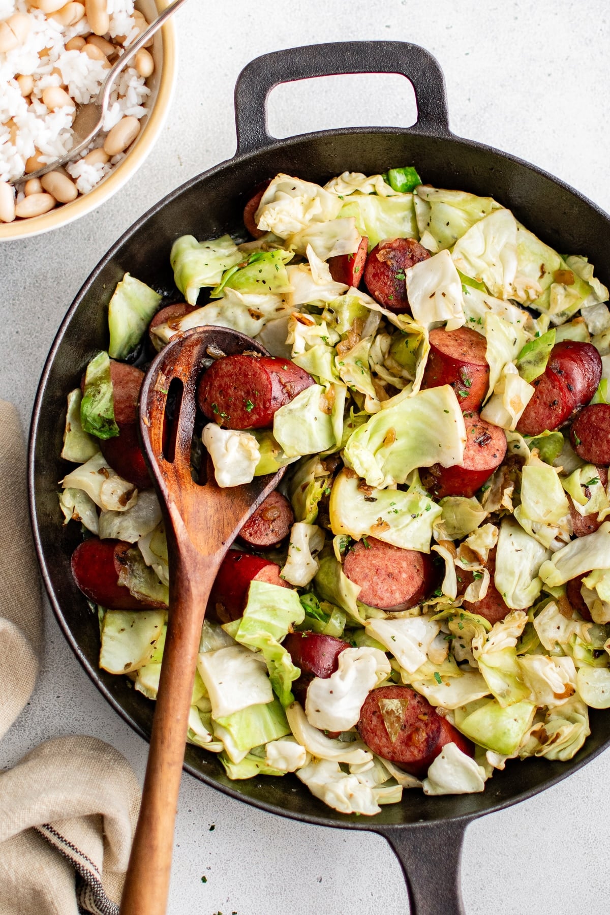 Kielbasa and Cabbage Skillet