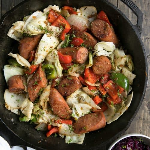 Meal Prep Skillet Kielbasa with Bell Peppers