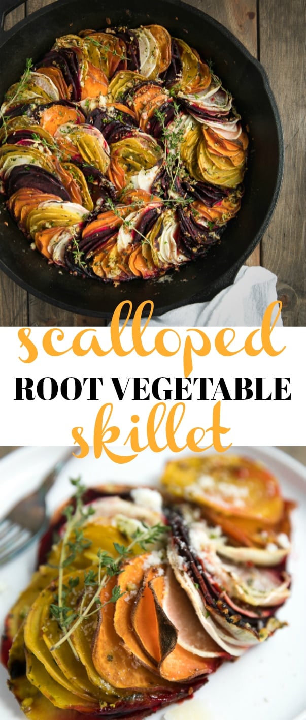 Scalloped Root Vegetable Skillet