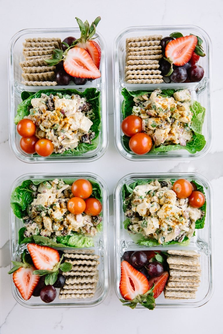 Meal Prep Chicken Salad Lunch Boxes