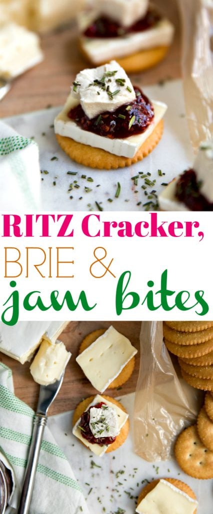 Ritz Cracker Brie And Jam Bites The Forked Spoon 