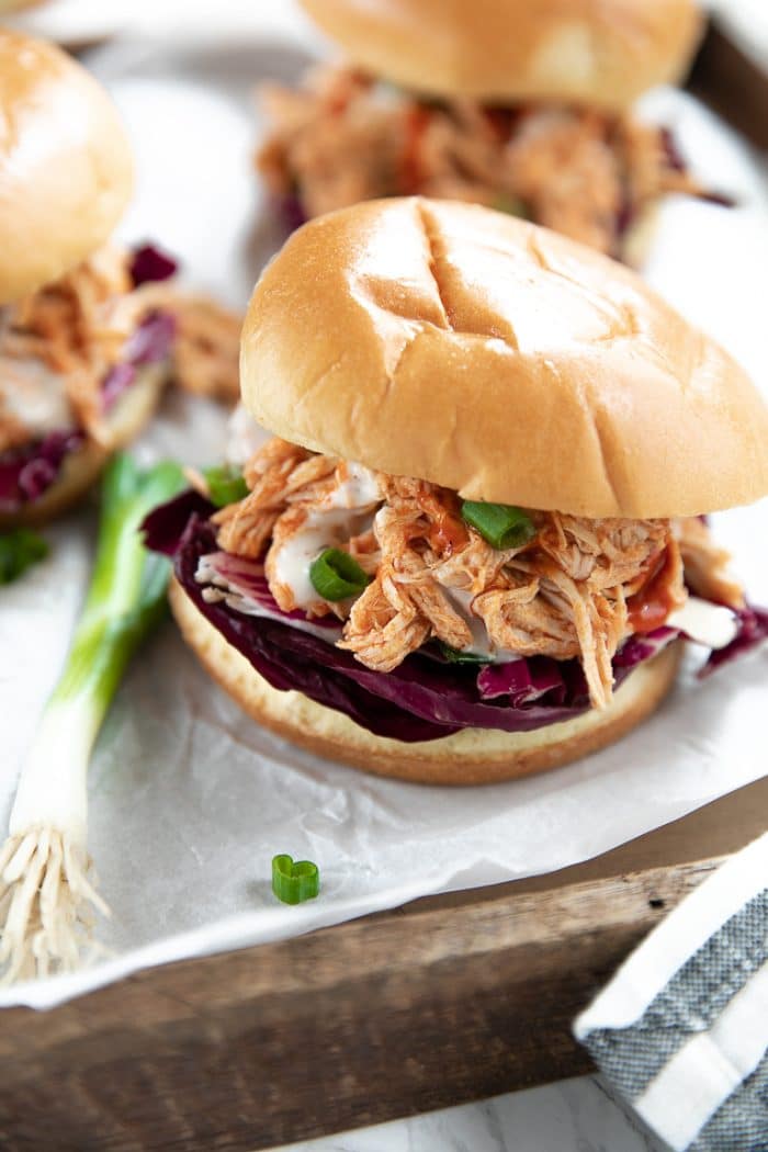 Instant Pot Buffalo Chicken Sandwiches - The Forked Spoon