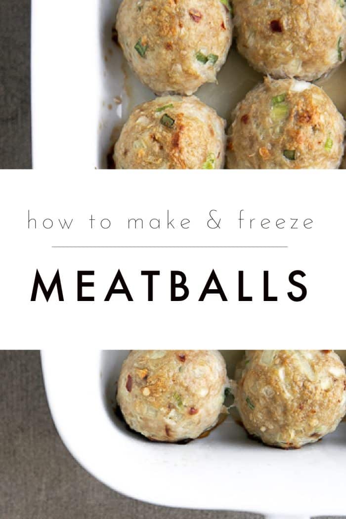 how to make and freeze meatballs text overlay