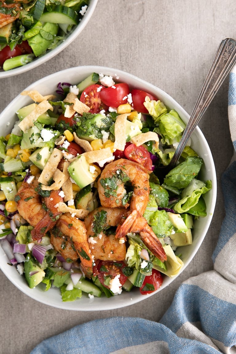 Chopped Shrimp Salad Recipe with Cilantro Lime Vinaigrette ...