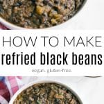 refried black beans long pin