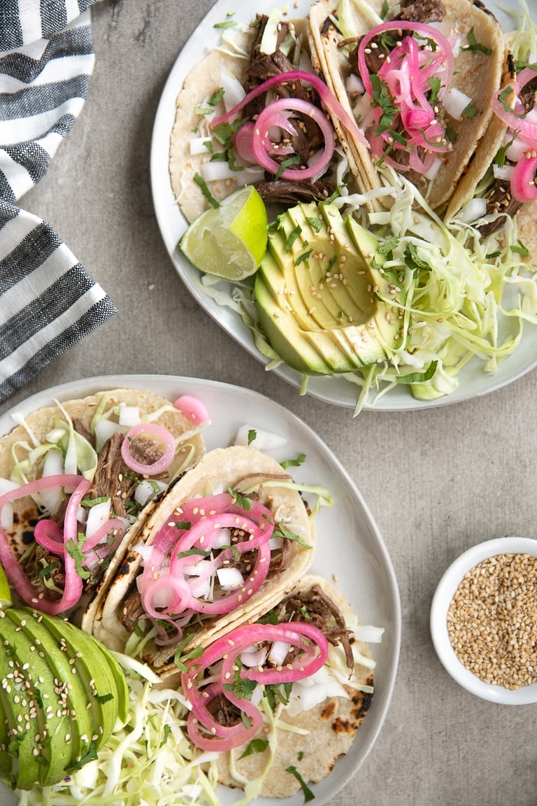 Slow Cooker Shredded Beef Tacos