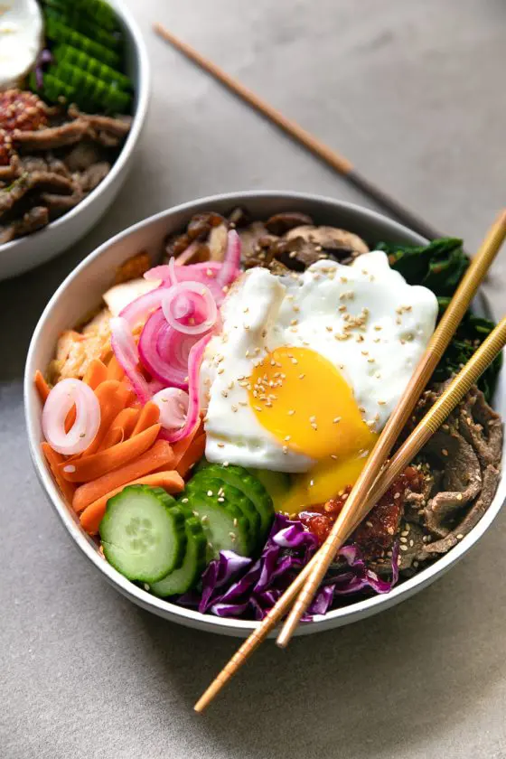Easy Korean Beef Bibimbap Recipe (Mixed Rice) - The Forked Spoon