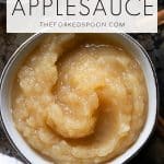 Homemade Applesauce Recipe Pinterest Pin Image