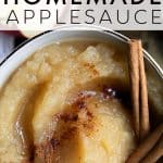 Homemade Applesauce Recipe Pinterest Pin Image