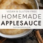 Homemade Applesauce Recipe Pinterest Pin Image