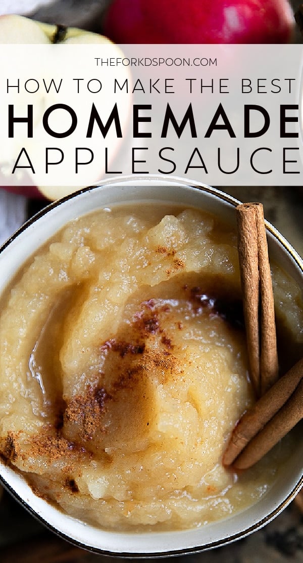 Homemade Applesauce Recipe Pinterest Pin Image
