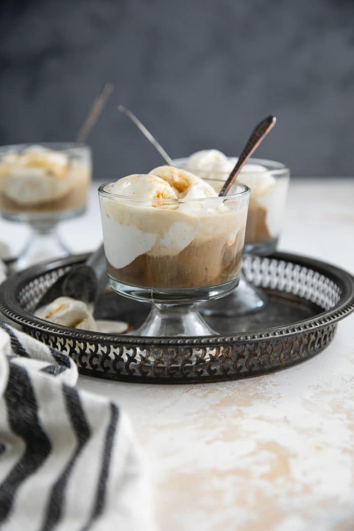 Three prepared affogato