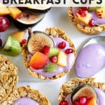 Baked Oatmeal Cups Recipe Pinterest Pin Image