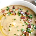 leek and potato soup recipe Pinterest Pin Collage