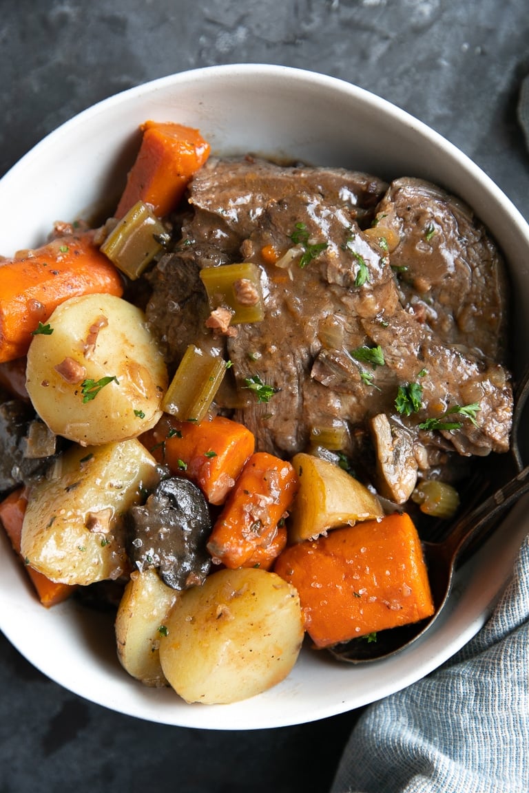 Slow Cooker Pot Roast Recipe - The Forked Spoon