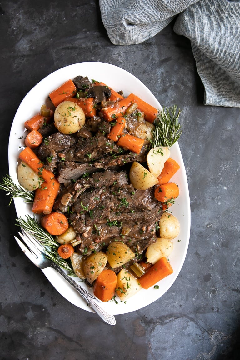 Slow Cooker Pot Roast Recipe - The Forked Spoon