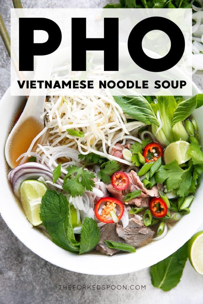 Pho Recipe (How to Make Vietnamese Pho Soup) pinterest pin image (1)