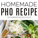 Pho Recipe (How to Make Vietnamese Pho Soup) pinterest pin image (1)
