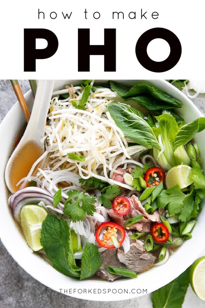 Pho Recipe (How to Make Vietnamese Pho Soup) pinterest pin image (1)