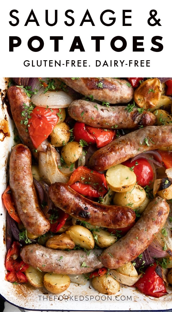 Sausage and Potatoes Pinterest PIN Collage